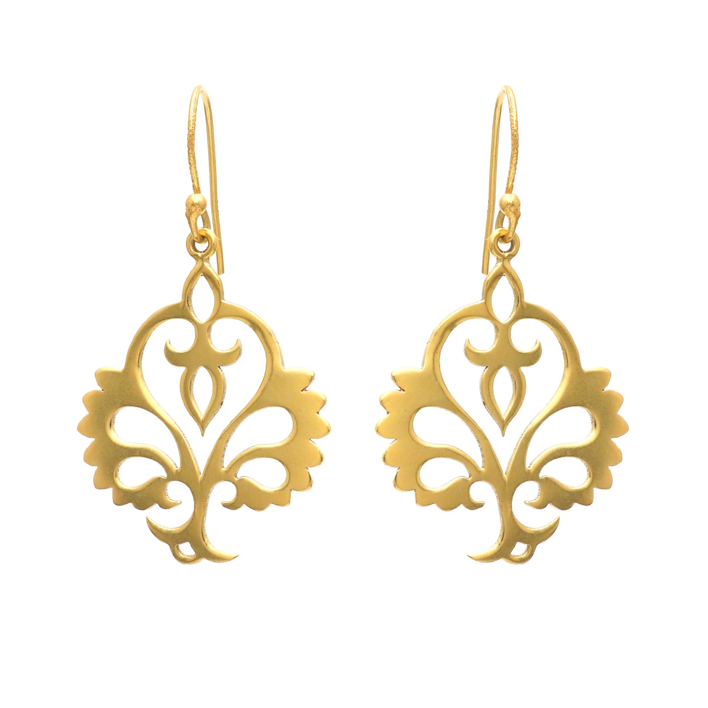 Plain Gold plated 925 sterling silver earrings