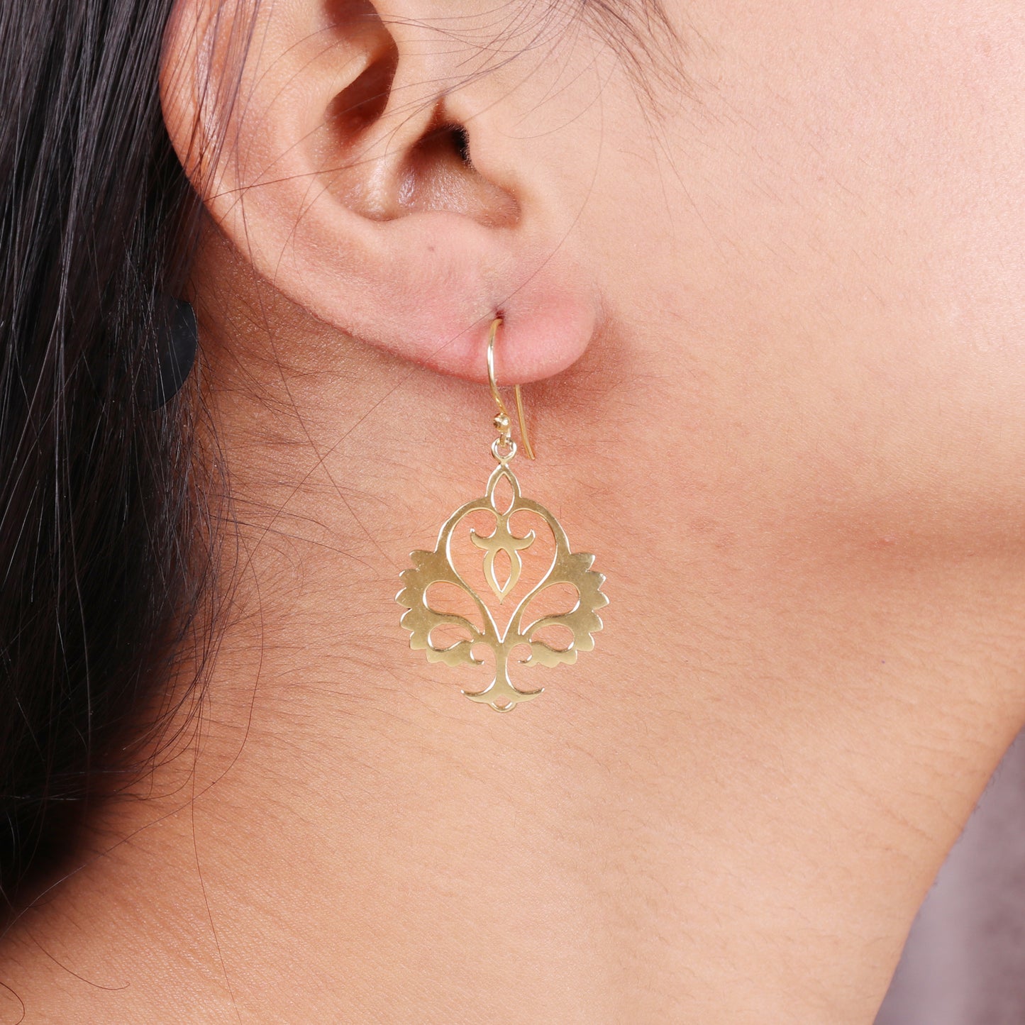 Plain Gold plated 925 sterling silver earrings
