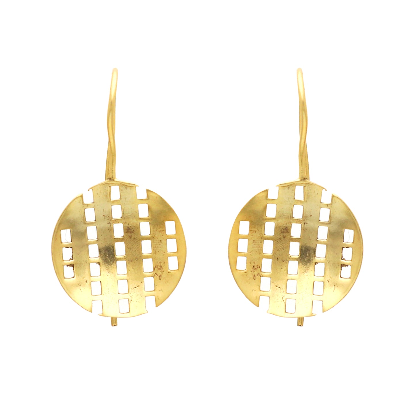 Plain earring in gold plated 925 sterling silver