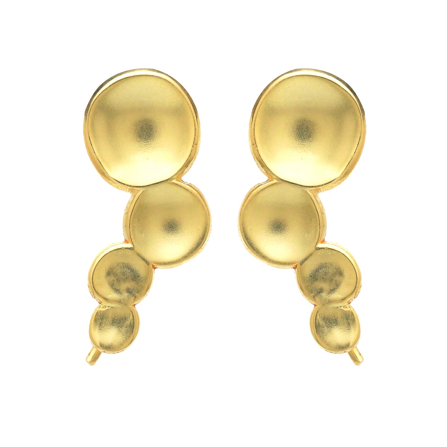 Gold plated 925 sterling silver climber earrings