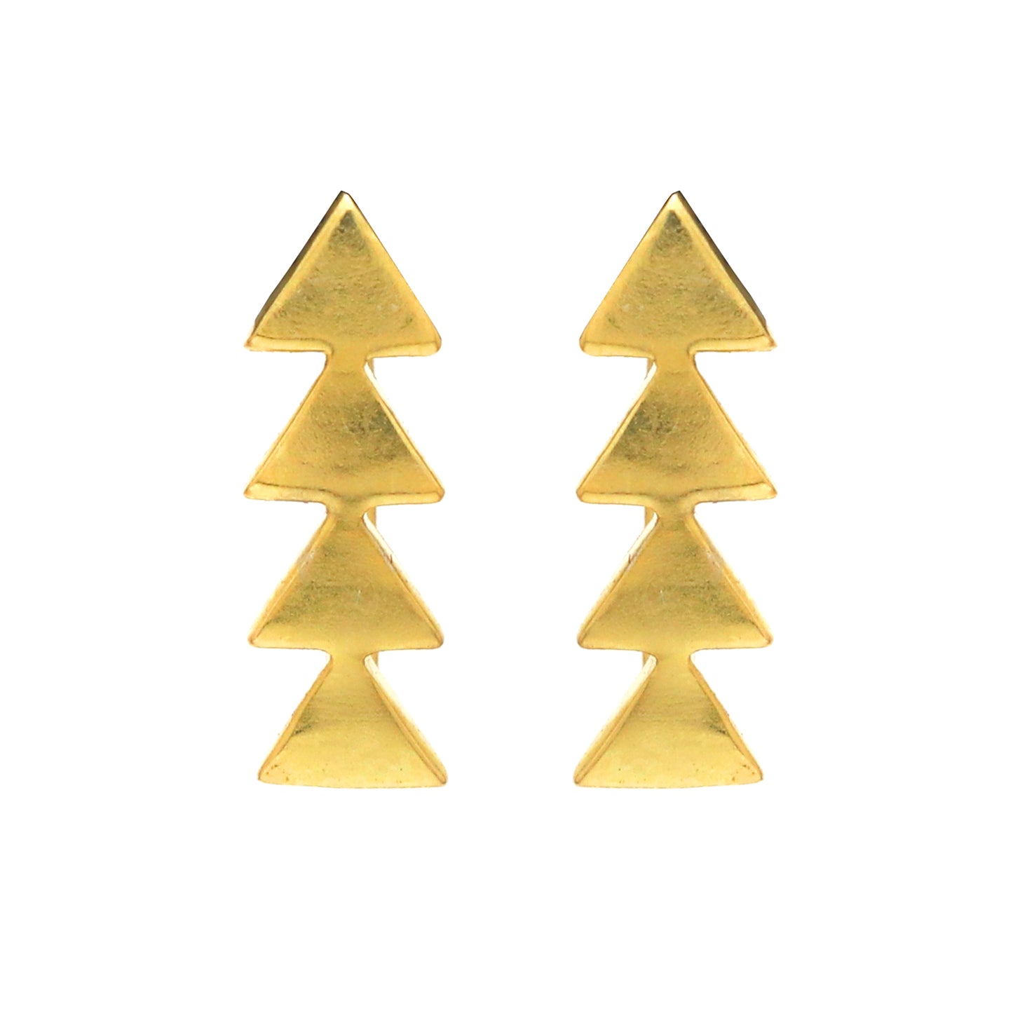 Gold plated 925 sterling silver climber earrings