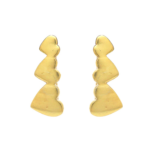 Gold plated 925 sterling silver climber earrings