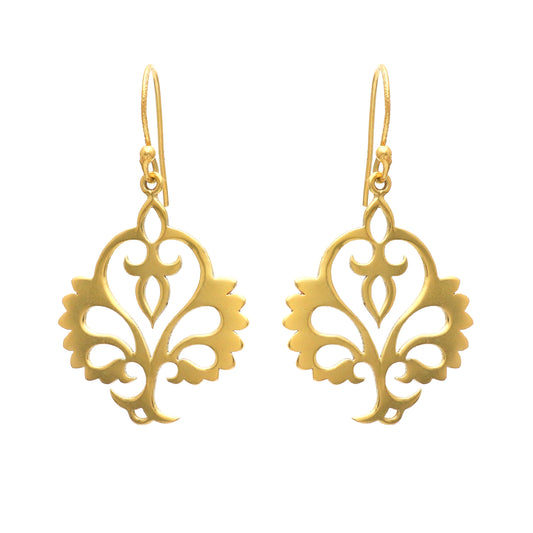 Plain Gold plated 925 sterling silver earrings