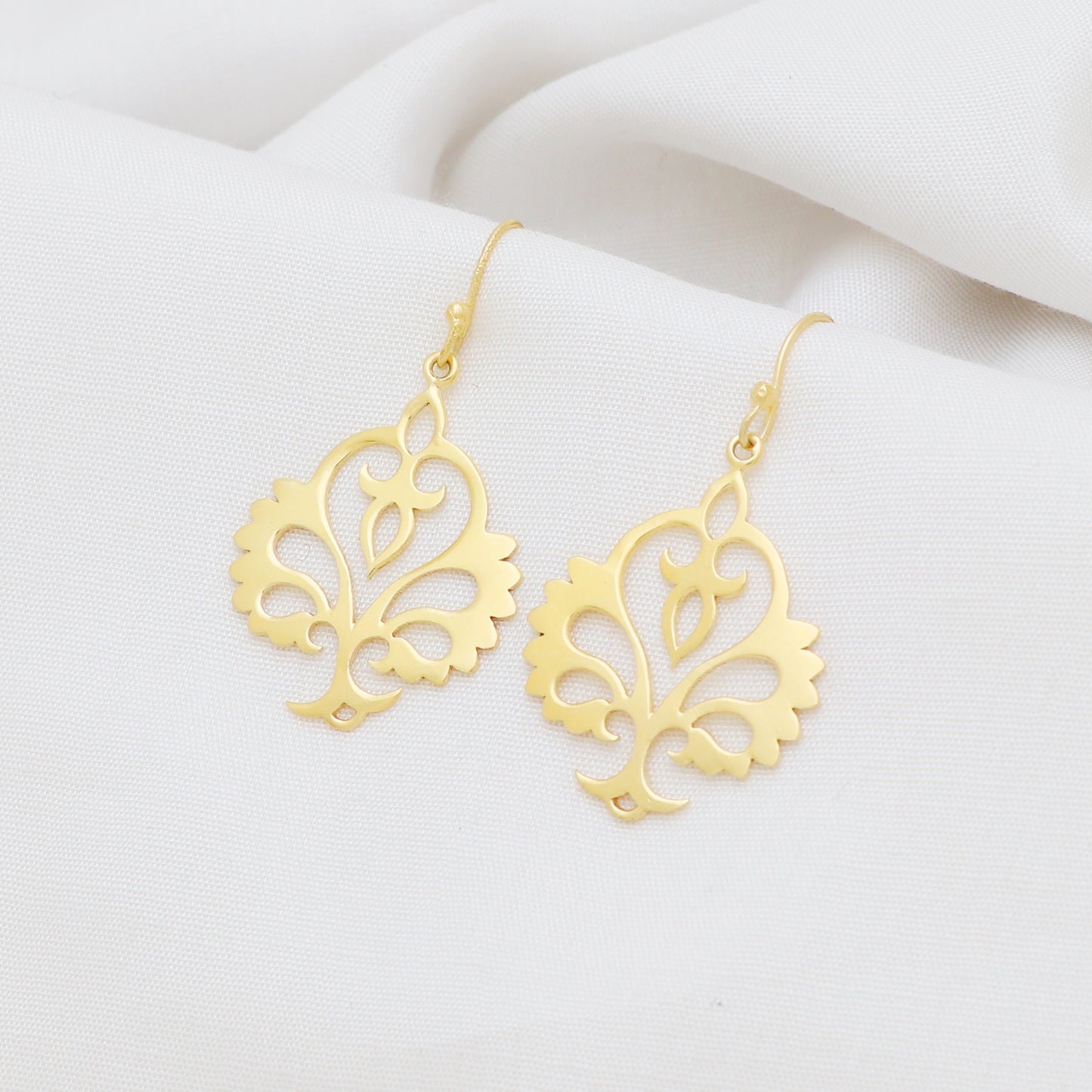 Plain Gold plated 925 sterling silver earrings