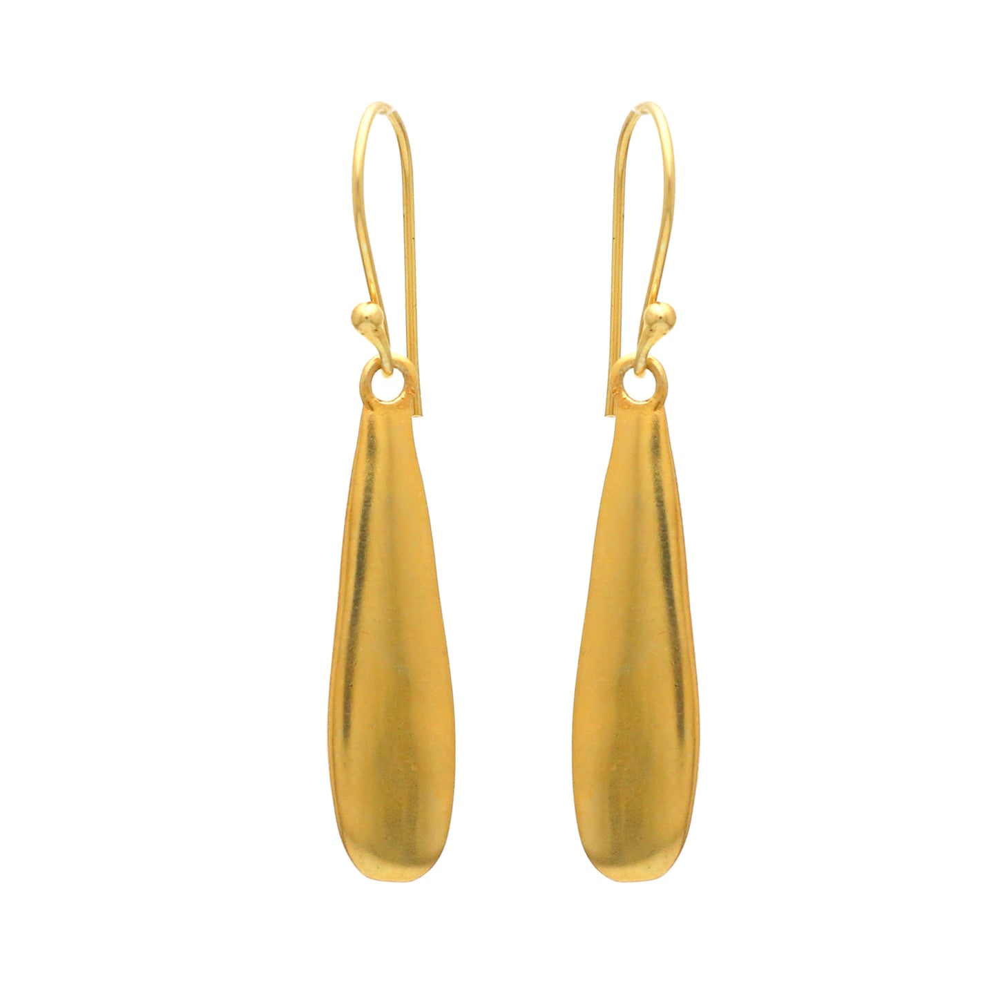 Plain earring in gold plated 925 sterling silver