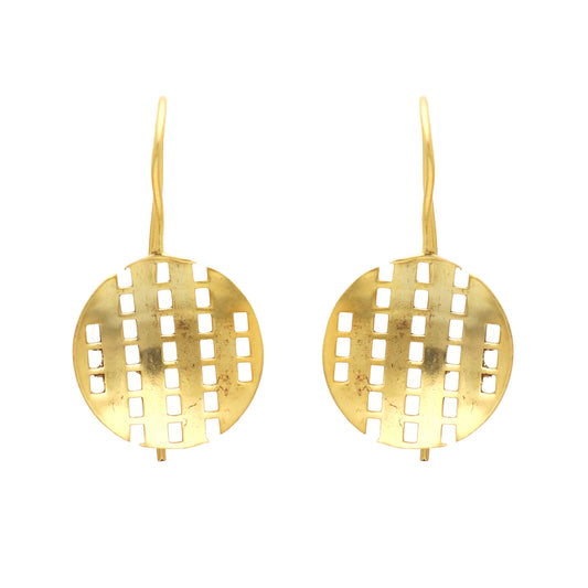 Plain earring in gold plated 925 sterling silver