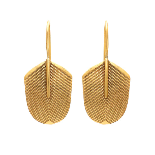 Plain earring in gold plated 925 sterling silver