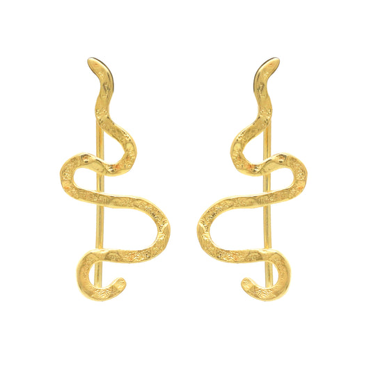 Climber earrings in gold plated 925 sterling silver